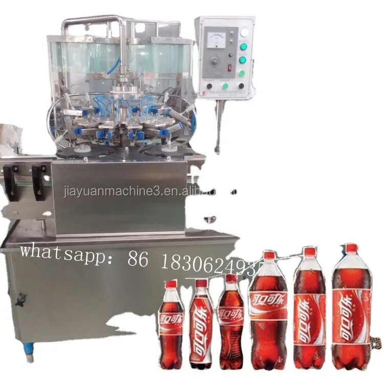 Small Scale Soda Water Carbonated Drink Soft Drink Bottle Filling Capping Labeling Machine