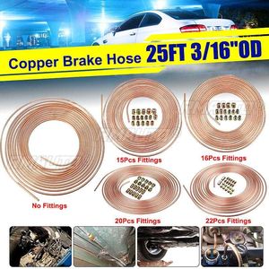 25ft <strong>7</strong>.62m Roll Tube Coil 3/16&quot; <strong>OD</strong> Copper Nickel <strong>Pipe</strong> with 15/16/20/22pcs Fitting Nuts for Brake <strong>Pipe</strong> Hose Fuel Line Tube - Product Image 1