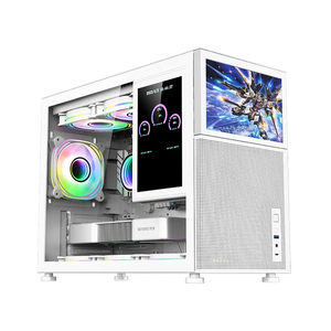 Custodia per Computer da Gamer Desktop popolare con ventola RGB e Display LCD MATX scheda madre supporto pannello laterale di vetro - Product Image 3