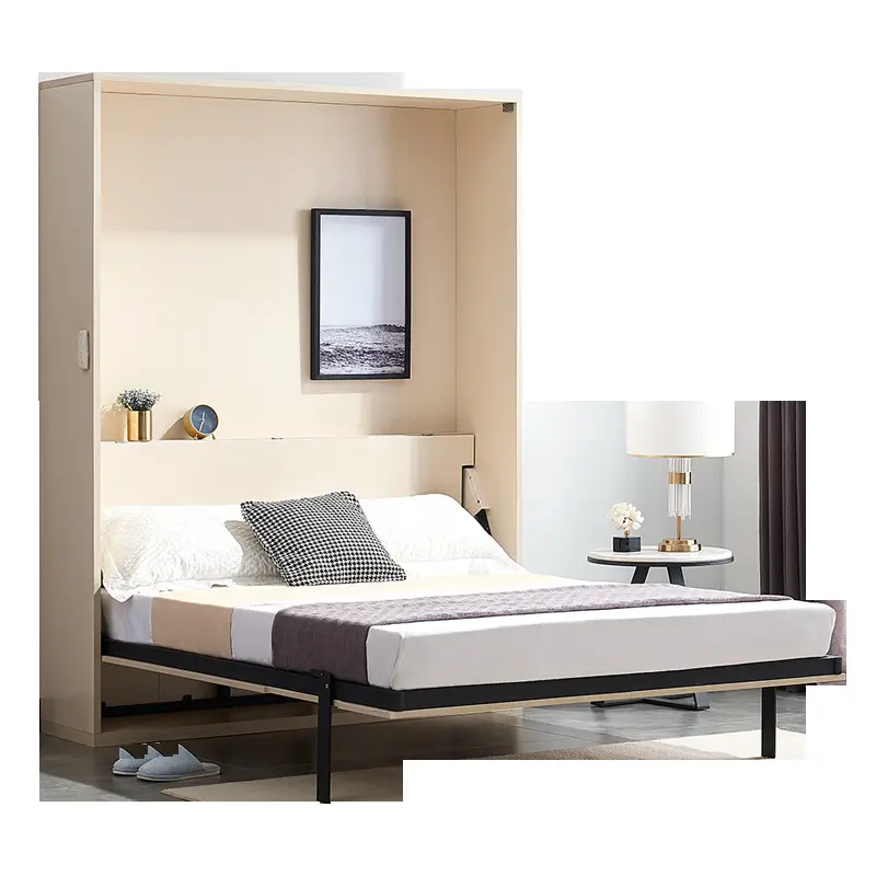 Factory custom made electric remote control automatic wall bed space saving wooden Murphy bed