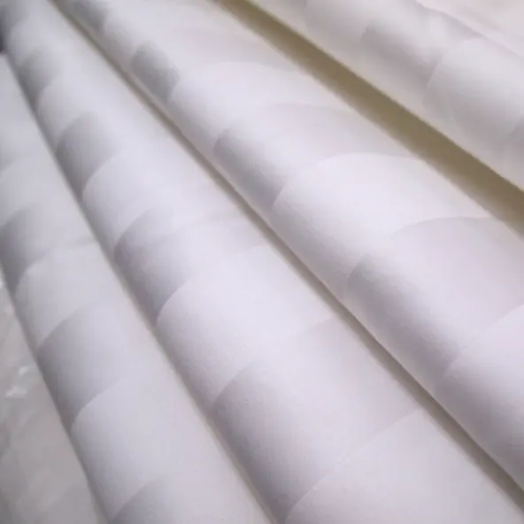 250cm width 250TC wholesale price cotton 3cm Stripe satin fabric bedsheet fabric for hotel hospital