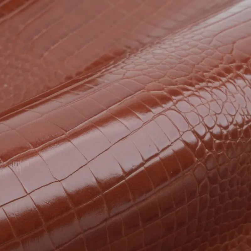 Motif de grain de crocodile écologique personnalisé en relief Faux cuir synthétique PU