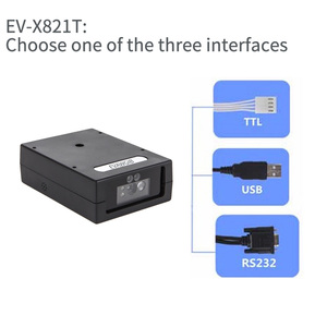 Módulo de escáner de código de barras para quiosco, lector de código de barras fijo 1D 2D QR con motor integrado CCD, interfaz USB RS232 OEM ODM - Product Image 3
