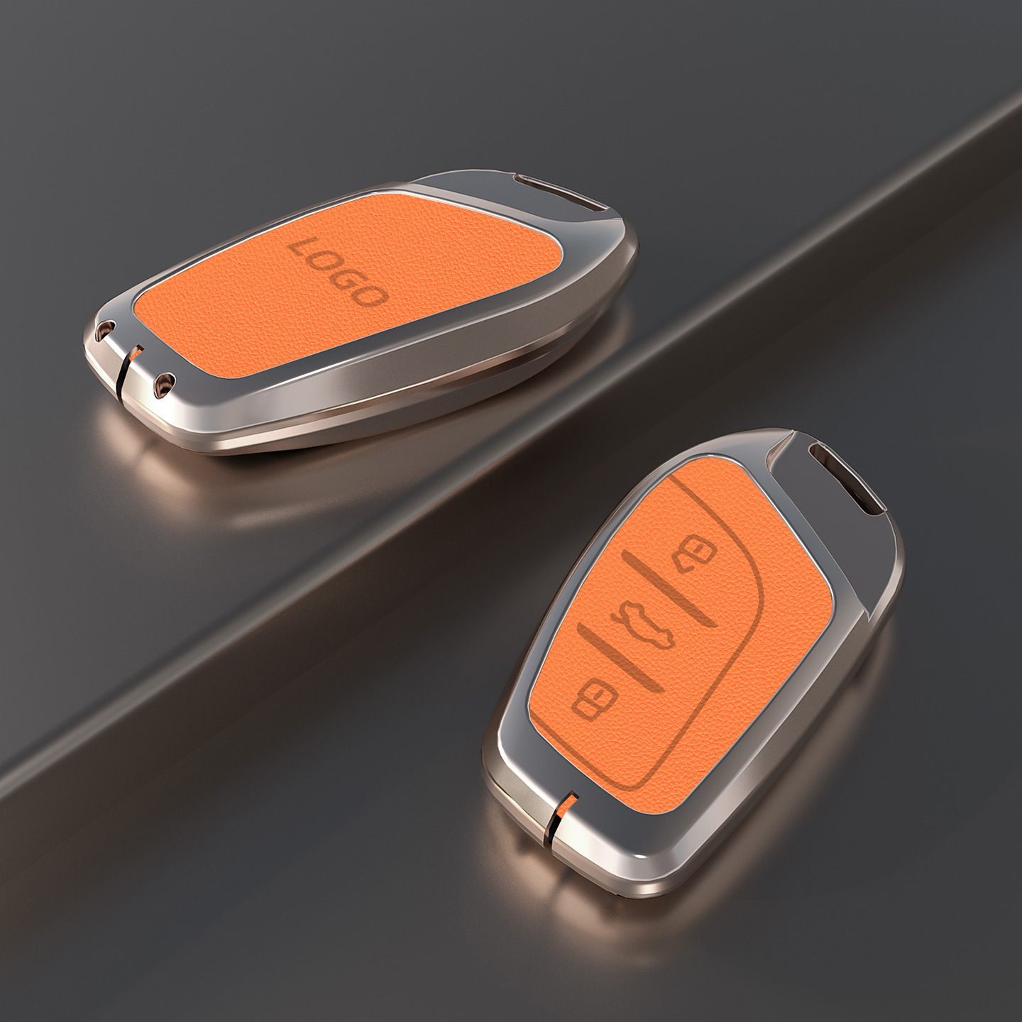 Un étui à clé orange