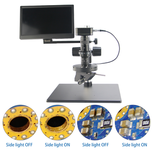 FT-光电FM3D0325-R宽视场2D/3D液晶视频显微镜，用于半导体PCB检查和电话维修侧视图 - Product Image 3