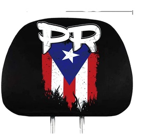Custom Goedkope Elastische 2 Pack Hoofdsteun Covers Voor Puerto Rico <span class=keywords><strong>Pr</strong></span> Vlag - Product Image 1