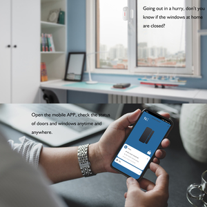 HONEYGUARD HSA028 WiFi Window &amp; Door Sensor Tuya Control Sound <strong>Alarm</strong> Detector Timed Arm/<strong>Disarm</strong> Home Security System - Product Image 2