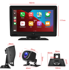 Coche portátil inalámbrico Carplay Android Auto Radio estéreo espejo enlace 7 pulgadas pantalla táctil GPS BT FM Monitor inteligente PND - Product Image 3