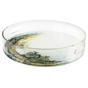 定制犹太<span class=keywords><strong>Lucite</strong></span>彩绘石榴托盘犹太丙烯酸圆形犹太新年托盘