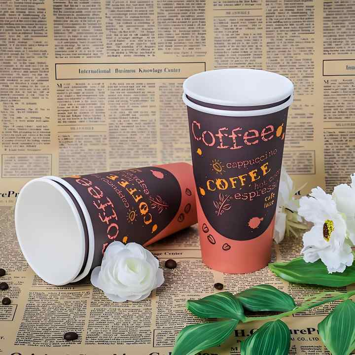 Biologisch Afbreekbare Pe Food Grade Wegwerp Kraft Papieren Bekers Bruin Cupstock Papier Cup Cup
