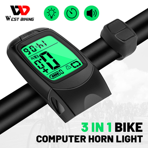WEST BIKING-ordenador para bicicleta 3 en 1, claxon inalámbrico, pantalla grande, multifuncional, funciona fácilmente - Product Image 6
