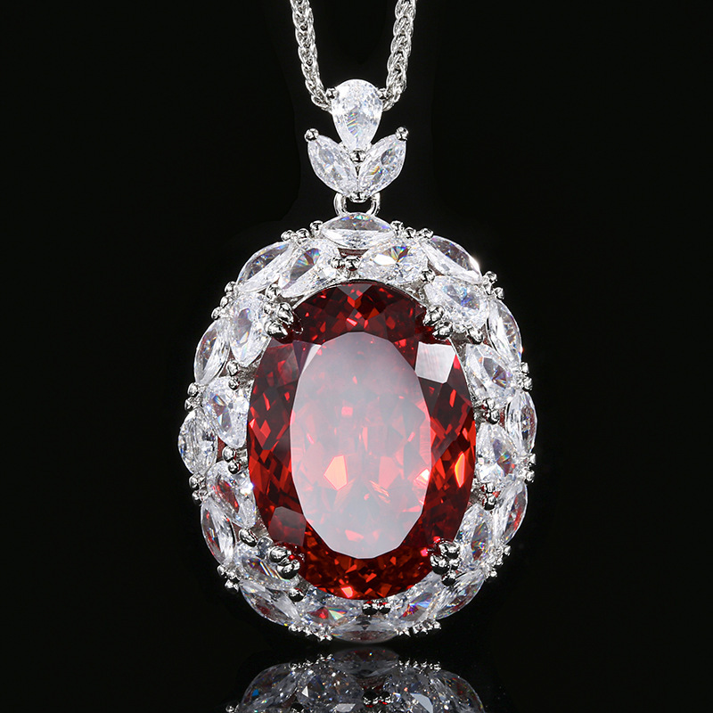 Orange pendant with Chopin chain