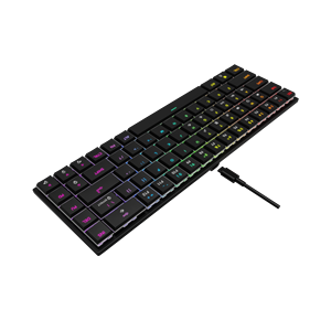 AIKUN GX9680U Ultra ince kablolu oyun klavyesi, RGB arka ışık, 68 tuşları kısa 50M mekanik anahtarı ve klavye tuşları, tip-c portu - Product Image 5