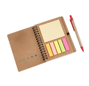 Custom Logo Kraft Spiral <strong>Notepad</strong> with Pen <strong>Memo</strong> Sticky Notes Eco Kraft Paper Note Pads Wire-O <strong>Notebook</strong> With Pen and Sticky Pads - Product Image 4