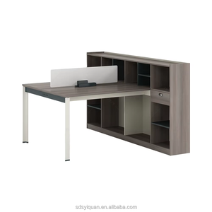 Escritorio de ordenador de madera ejecutivo moderno para 2 mesas de oficina Diseño de cubículo para el hogar o la escuela Espacio DE TRABAJO Muebles elegantes - Product Image 2