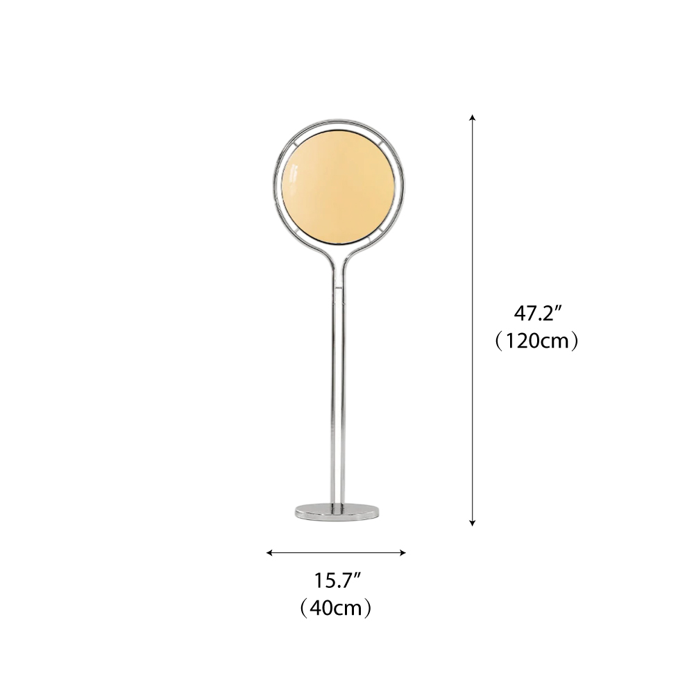 Cromo e acrilico bianco D 40cm x H 120cm