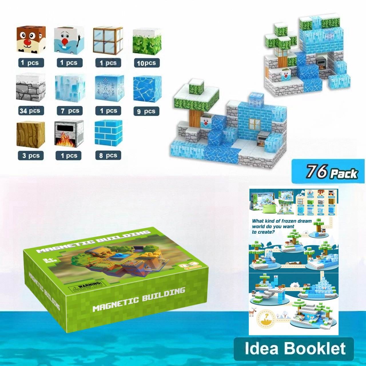 hielo y nieve-76pc+manual de instrucciones