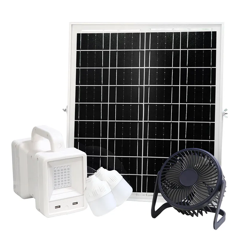 Minigenerador solar de energía eólica, sistema de estación de energía portátil, iluminación del hogar, 10w, 20w, 30w