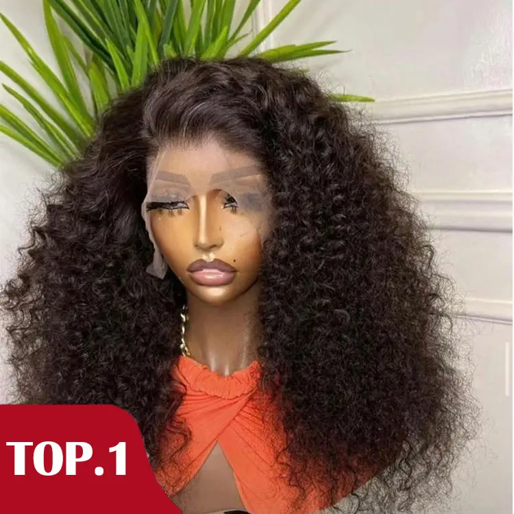 Glueless Full HD ren tóc giả cho phụ nữ da đen kinky xoăn ren phía trước Tóc Giả thô Brazil tóc con người HD ren phía trước tóc giả tóc con người
