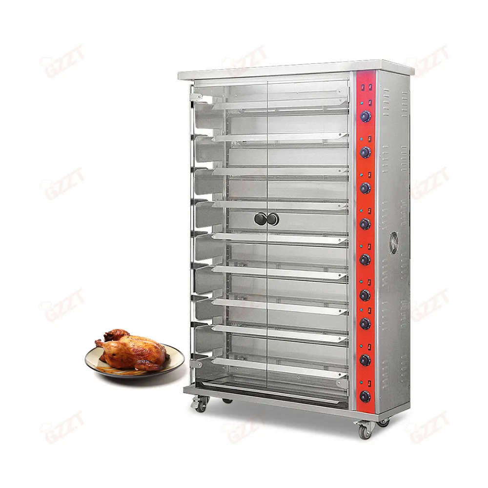 Hochleistungs-Rotisserie-Maschine Elektrischer Grill mit 3 6 9 Spieße automatische Hühner brat maschine kommerzielle Hühner brat maschine
