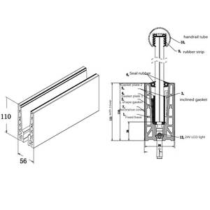 Balcony Glass <strong>Fence</strong> Balcony System Railing LED Light Swimming <strong>Pool</strong> Handrail Glass Railing - Product Image 4