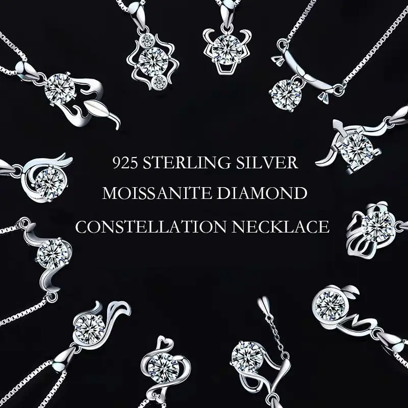 Di lusso di alta qualità 925 gioielli in argento ciondolo collana di diamanti collana di costellazione moissanite alta gioielleria