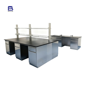 Trường Trung Học thép không gỉ bàn làm việc bàn làm việc phòng thí nghiệm bàn làm việc hóa chất phòng thí nghiệm thiết bị phòng thí nghiệm làm việc băng ghế dự bị - Product Image 4