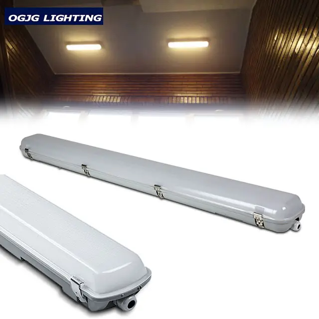 OGJG parking lot IP66 IP Rating PC housing motion sensor triproof tube lamp cold room 2ft 4ft 8ft led waterproof linear light