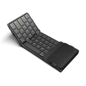 Teclado plegable inalámbrico con panel táctil, Mini teclado recargable para Windows, teléfono, PC y Mesa