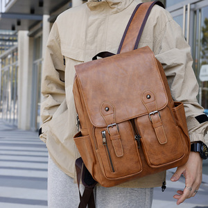 Tùy Chỉnh Không Thấm Nước PU Da 15.6 Inch Máy Tính Người Đàn Ông Của Kinh Doanh Cao Đẳng Túi Siêu Mỏng Du Lịch Máy Tính Xách Tay Ba Lô Với Cổng USB - Product Image 4