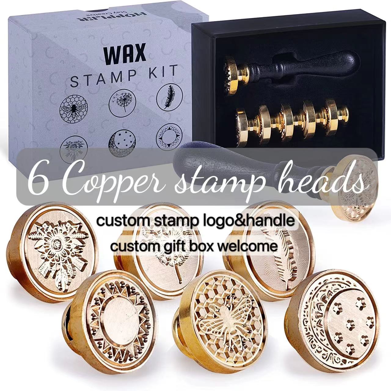 6 cabeza de sello de cobre