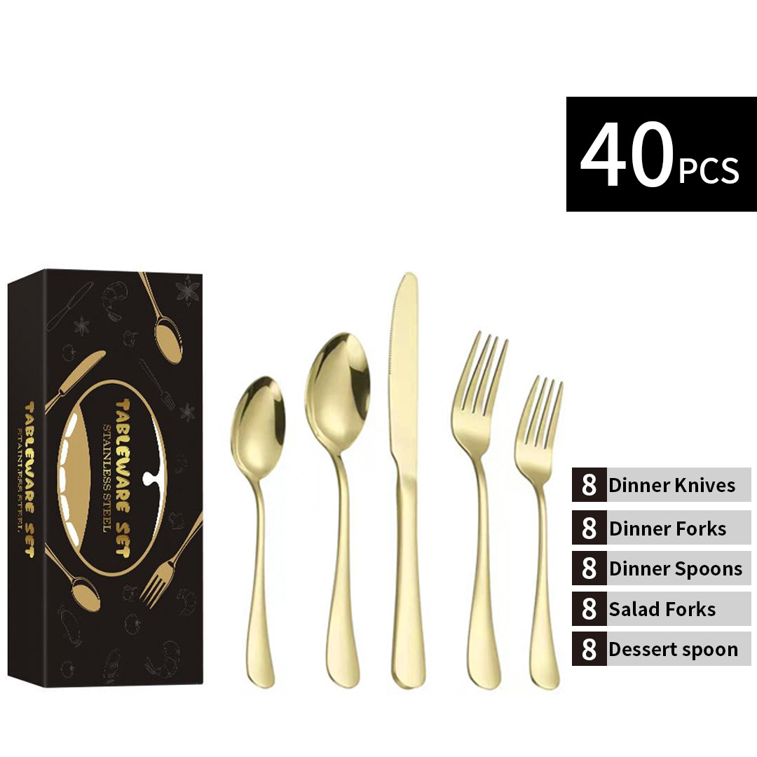 Ensemble de 8 pièces dorées