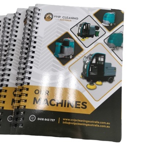 カスタマイズされたスパイラルバウンドハードカバー小冊子コイルバインディング段ボールカタログノート付き特徴印刷パンフレット小冊子 - Product Image 1