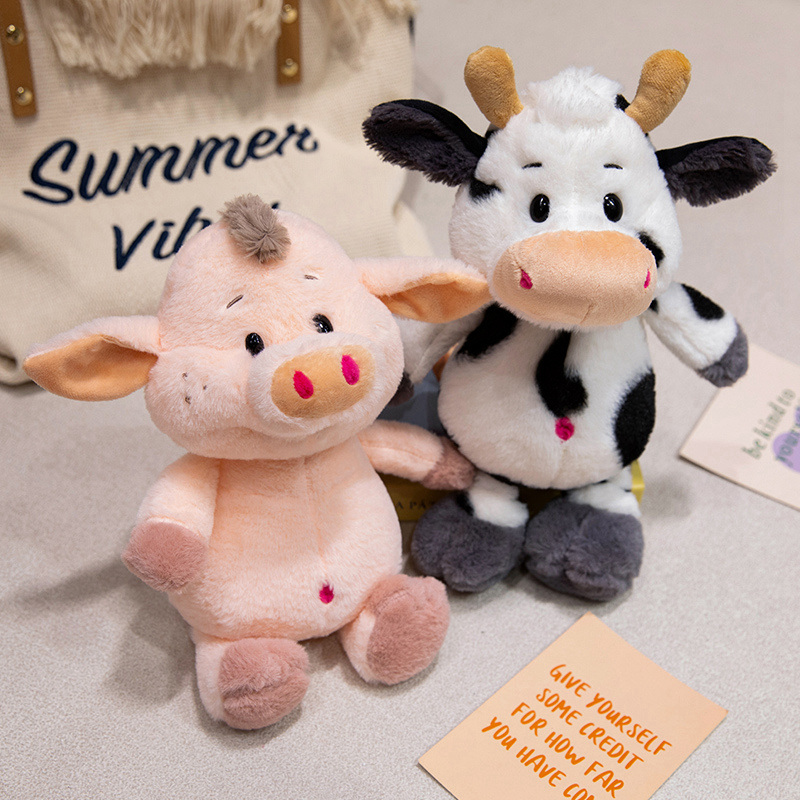 Cheap factory custom pink pig pillow cow plush <strong>toy</strong> <strong>ranch</strong> series travel souvenirs gift company custom Logo - Product Image 5