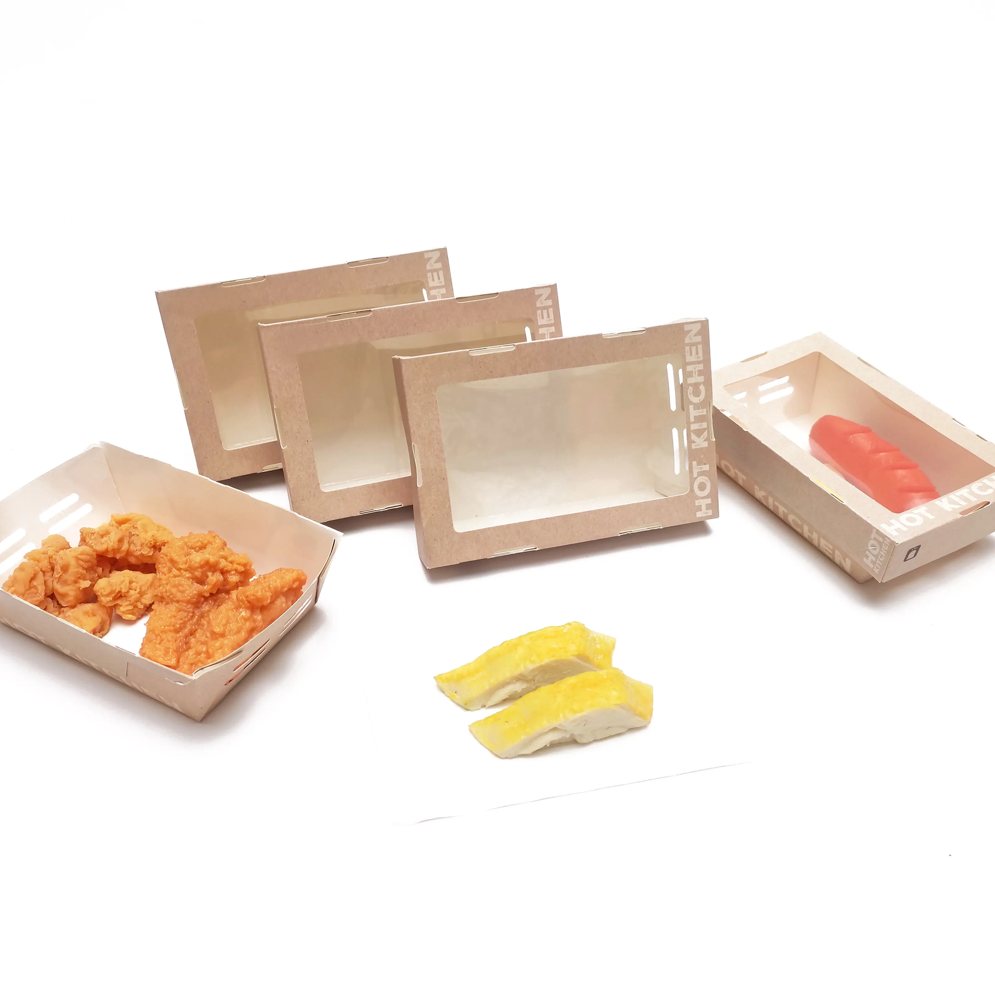Personalize caixas luxuosas para embalagem takeout de asas de frango frito especial