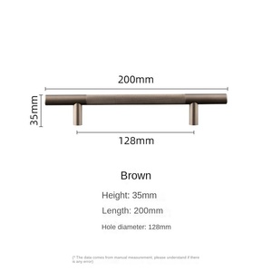 Altın tırtıl kolu yuvarlak tüp alüminyum alaşımlı profil basit lüks dolap kapı topuzu ve mutfak dolap Dresser için kolu - Product Image 6