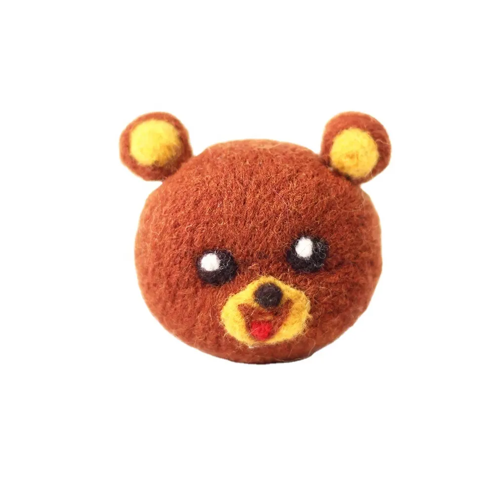 Nadel filz Kit für Filz Craft Anfänger Merinowolle Roving Supplies - Custom ized Cute Lovely Bear Head