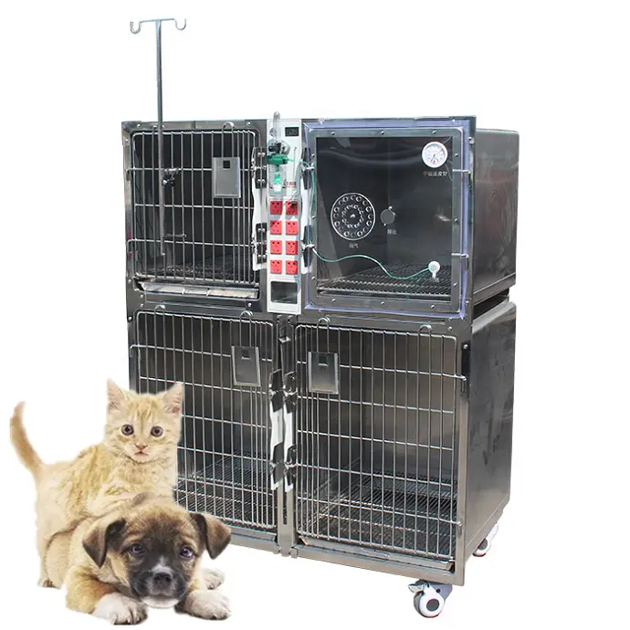 Оборудование для домашних животных из нержавеющей стали 304, переноски для собак с кислородной дверью кабины