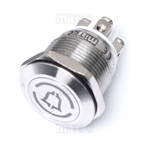MiTEC Premium Stainless Steel LED Metal <strong>Push</strong> <strong>Button</strong> <strong>Switch</strong> 19mm 25mm on OFF SPDT <strong>DPDT</strong> With IP66 Flat Convex <strong>Button</strong> - Product Image 4