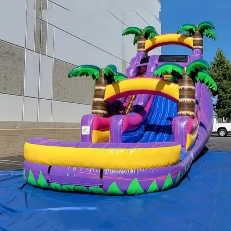 Large PVC swimming pool popular portable mini outdoor inflatable adult waterslide for sale