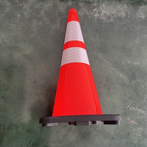 H70cm PVC giao thông nón cao có thể nhìn thấy cam xây dựng lĩnh vực đánh dấu cho an toàn đường bộ và đậu xe cones - Product Image 1