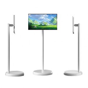 Chuyển động đầy đủ TV núi đứng sàn giỏ hàng xoay di động hiển thị mặt tiền Bảng Led Máy Trạm với bánh xe Hạt Giống-gieo máy - Product Image 1