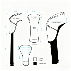 Golf Head bao gồm tùy chỉnh PU da Golf Driver Head Cover Set với thêu thiết kế trống, Golf Head Covers Set - Product Image 4