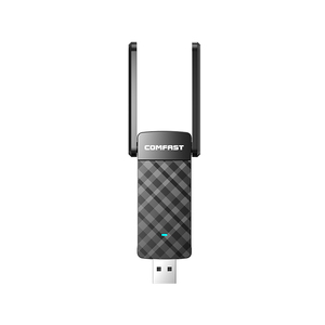 デスクトップPC用ワイヤレスUSBWiFiアダプターAC1300USBWiFiデュアルバンドネットワークアダプター (2 * 5Dbiアンテナ付き) Windows用WiFiドングル - Product Image 1