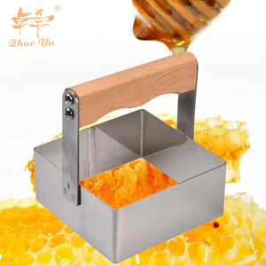養蜂カッターハニーカッターステンレス鋼蜂櫛ハニーカッター切削工具養蜂ツールアクセサリー10.5x10.5x10.3cm