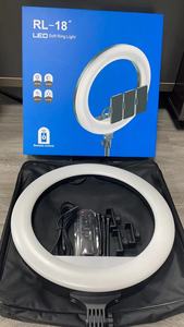 Factory Original <strong>RL</strong> 18 Ring Light 3 Phone Holders Led Ring Light 18 Inch Ring Light with Tripod Stand Carry Bag for Streaming