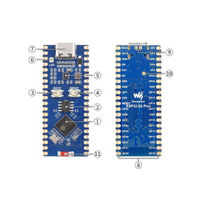 ESP32-S2 MCU WiFi Development Board 240MHz Hochfrequenz 2,4 GHz LCD Pin header Raspberry Pi Pico Erweiterungs karte Entwicklungs platine - Product Image 6