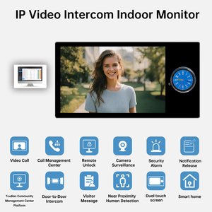 Trudian Smart Hotel <strong>Intercom</strong> Kit 10 Inch <strong>IPS</strong> Screen Tuya Bluetooth WIFI Connect Multi-unit <strong>Video</strong> <strong>Intercom</strong> <strong>System</strong> for Condominium