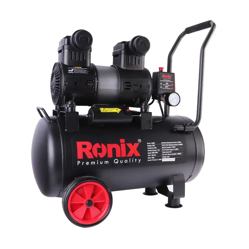 Ronix RC-5012 نموذج Oilless كبيرة رئيس البسيطة المحمولة 220V 2.2Hp 50L زيت صناعي شحن ضاغط هواء صامت
