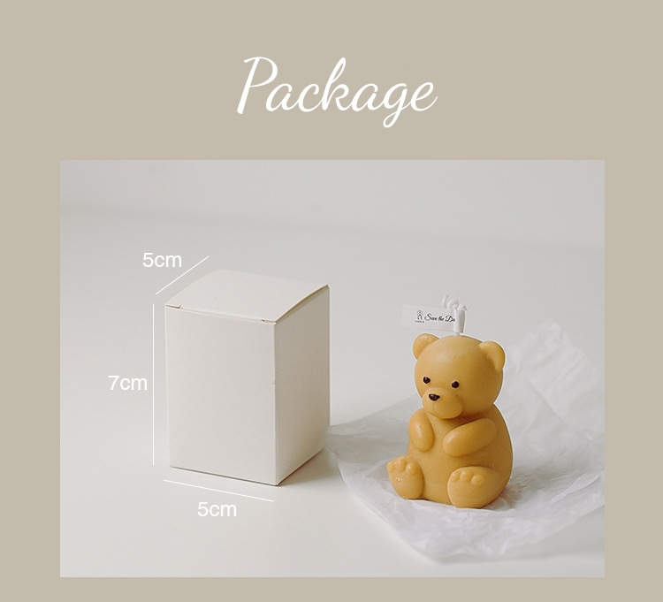 AROMA HOME DIY Cute Teddy Bear Shaped Scented Candle Customized 9